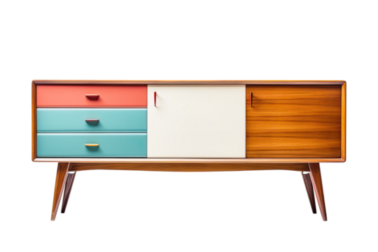 sideboard isolated on a transparent background, generative ai