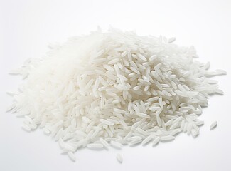 white rice, natural long rice grain created with Generative AI technology