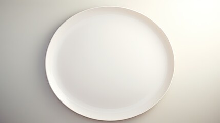 empty plate isolated on white background created with Generative AI technology