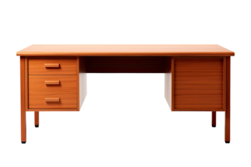 desk isolated on a transparent background, generative ai