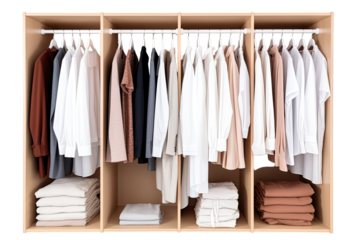 wardrobe isolated on a transparent background, generative ai