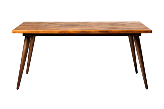 dining table isolated on a transparent background, generative ai