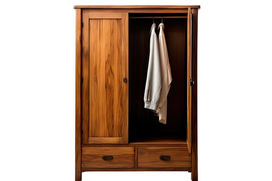 wardrobe isolated on a transparent background, generative ai
