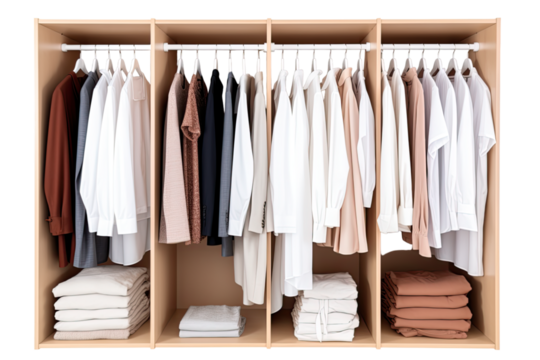 wardrobe isolated on a transparent background, generative ai