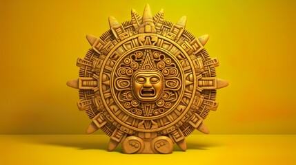 Obraz premium sun mayan aztec totem ancient