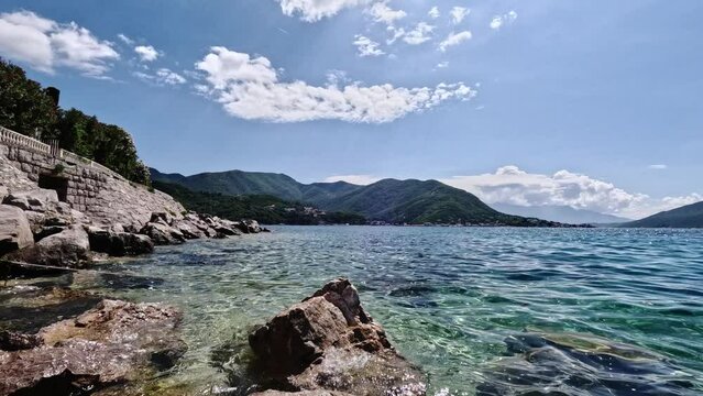 View of the bay of the Adriatic Sea near Kotor.
