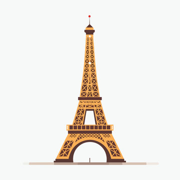 Eiffel Tower vector isolated on white