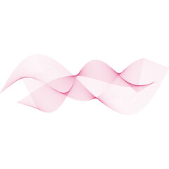 Pink ribbon bow. Wave element