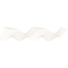 White silk ribbon. Wave element