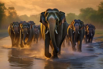 Foto op Aluminium Majestic Asian Elephants © mindscapephotos