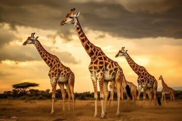 Elegant Graceful Giraffes