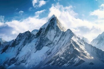 Fototapeta premium Snowy Mountain Peaks