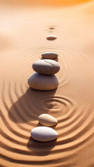 Fototapeta na wymiar Minimalistic Zen Stones, Beauty in Simplicity