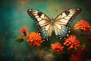 Obraz na płótnie Canvas Beautiful Delicate Butterflies