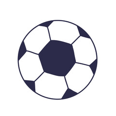A soccer ball in a flat style isolated on a white background.