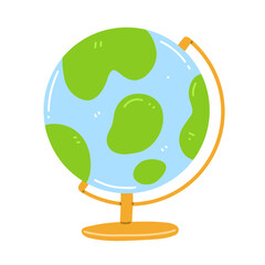 A globe in a flat style isolated on a white background.