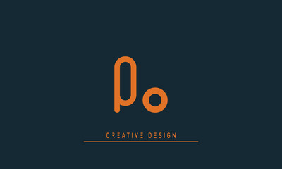 Alphabet letters Modern Creative logo QO , OQ