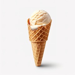 Ice cream cones on a white background