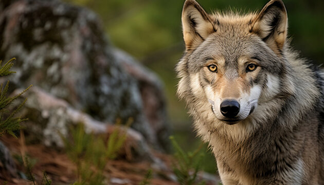 Wolf im Wald Foto