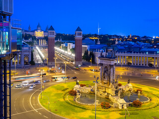 Plaza España is one of the most important squares in Barcelona, gateway to the fountain light show of Montjuic and a major transport hub.