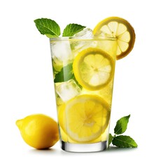 Lemonade and on a white background