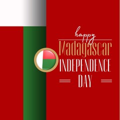 Premium Vector | Vector illustration for happy independence day madagascar
