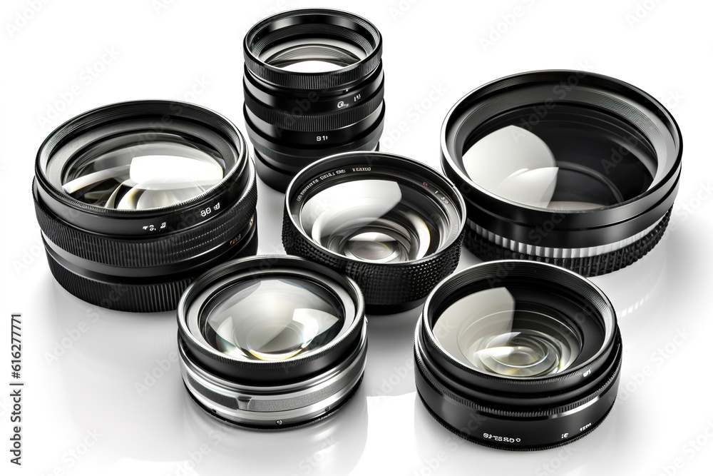 Poster lenses isolated on white background. generated by ai.
