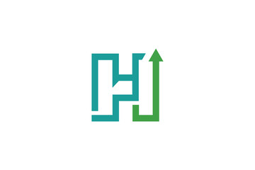 PrintLetter H logo vector with modern concept design idea