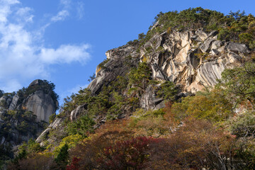 昇仙峡の覚円峰と天狗岩