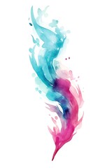 Fototapeta premium Magenta and turquoise swashes forming a border frame