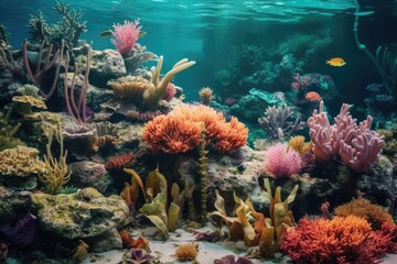 Naklejka na ściany i meble Beautiful Underwater Gardens
