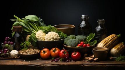 Vegan food and ingredients 