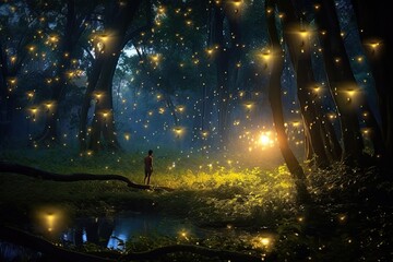 Ethereal Glow of Fireflies