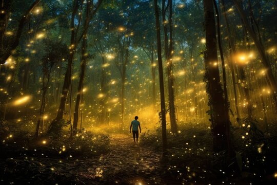 Ethereal Glow of Fireflies