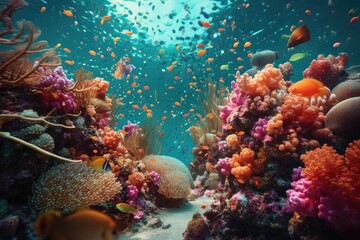 Naklejka na ściany i meble Vibrant Coral Reefs