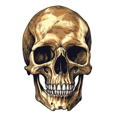 Skull on a white background