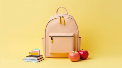 Back to school. Student with schoolbags, child, happiness and smile, break, school, blackboard and chalk, books and stationery, school bus, notebooks. beginning of the educational process