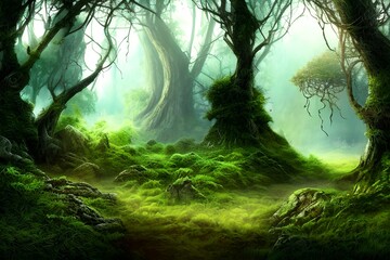 forest background, forest landscape background, nature background, landscape background, generative ai