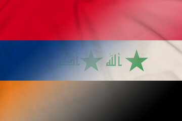 Armenia and Iraq government flag transborder contract IRQ ARM
