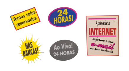 Cut out magazine vintage labels, price, words, stickers, letters, tags, sign and more, collection of different designs from vintage 90's magazine, png isolated on transparent background