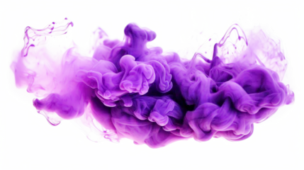 Fototapeten Transparent purple smoke cloud isolated - Generative AI © mr_marcom