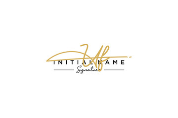 Initial UF signature logo template vector. Hand drawn Calligraphy lettering Vector illustration.