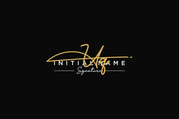 Initial UQ signature logo template vector. Hand drawn Calligraphy lettering Vector illustration.
