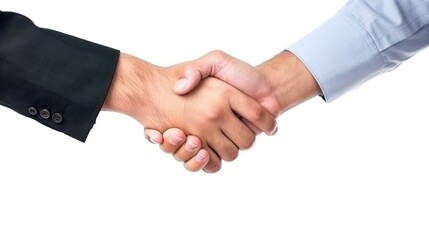 Business handshake isolate white background