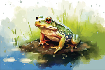 vector illustration of Frog Sketch.