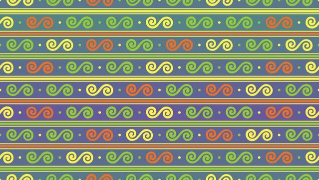 Tribal Pattern Animation with Seamless Looping