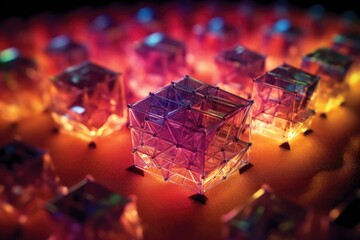 A complex, crystalline structure, serving as a metaphor for quantum computing. Generative AI