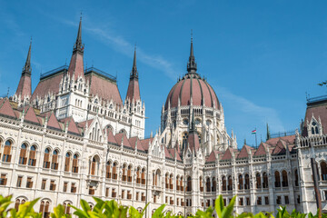 Fototapeta na wymiar Hungarian Parliament building in Budapest, Hungary.