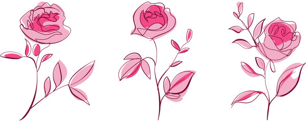 Set of hand drawn shapes and doodle design elements. Exotic jungle leaves, flowers and plants. Abstract contemporary modern trendy vector illustration. Perfect for posters, IG posts, stickers