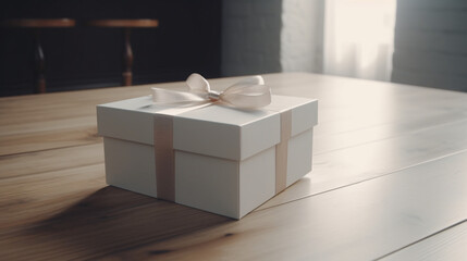 gift box on table generative ai